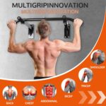 Pull Up Bar Wall Mounted Multifunctional Wall Mounted Pull Up Bar for ... - Image 5