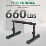 IMAYCC Push Up Bar, Adjustable 7.5" and 10.6" Excessive Parallettes Bars & ... - Image 3