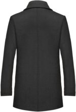INVACHI Mens Wool Mix Coat Winter Trench Coat with Removable Tender S... - Image 3