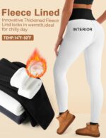 Laite Hebe Fleece Lined Leggings Ladies - Excessive Waisted Winter Yoga Pant... - Image 3