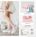 Child Ladies Ruffle Socks Toddler Ladies Frilly Costume Crew Socks for 6-12... - Image 4
