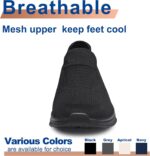 Mens Strolling Sneakers Slip on Light-weight Operating Sneakers Exercise Athletic ... - Image 4