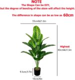 Synthetic Vegetation in Pots Giant Faux Tree Flooring Fake Tropical Vegetation D... - Image 3