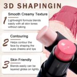 3PCS Cream Contour Stick Make-up Equipment Face Contour Highlighter Stick,Smo... - Image 5