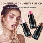3PCS Cream Contour Stick Make-up Equipment Face Contour Highlighter Stick,Smo... - Image 6