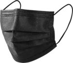 Disposable Face Masks, 50 Pack, Black, 3-Ply, Single Each day Use, Face M... - Image 5