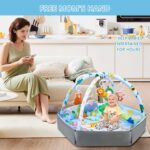 Child Gymnasium Play Mat, 8-in-1 Tummy Time Mat & Exercise Gymnasium Mat Ball Pit w... - Image 6