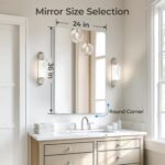 USHOWER 2-Pack Frameless Lavatory Mirrors for Over Sink, 24x36 Inch Re... - Image 7