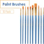 Mr. Pen- Artist Paint Brushes for Acrylic Portray, 10 pcs, Ergonomic ... - Image 3