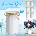 Domensi 4.33 Inch Petite Farmhouse Vase Decor Classic Flower Vase with... - Image 3