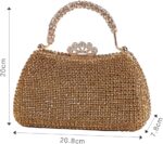 Dreubea Girls's Lovely Tote Night Bag Vogue Shiny Rhinestone Cl... - Image 3
