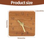 Picket Desk Clock, 4 inch Small Analog Clock Desktop Ornament, Moder... - Image 3