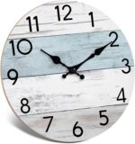 Wall Clock Silent Non-Ticking Wood Clocks Battery Operated 8 Inch Sm... - Image 3