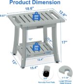 KingPavonini HDPS Bathe Benches for Inside Bathe to Sit on, Waterpro... - Image 3