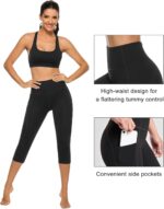 Stelle Girls's Capri Yoga Pants with Pockets Important Excessive Waisted Le... - Image 5