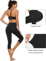 Stelle Girls's Capri Yoga Pants with Pockets Important Excessive Waisted Le... - Image 6