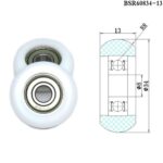 Rowing Machine Wheel BSR60834-13 Rower Seat Curler 8 * 34 * 13mm Coate... - Image 7