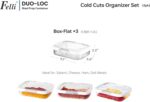 Felli Duo Loc Deli Meat Containers for Fridge with Hermetic Lids, Stac... - Image 5