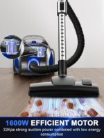 Canister Vacuum Cleaner, 32Kpa 1600W Bagless Vacuum Cleaner, Mud Full... - Image 3
