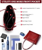 Blofinche Real Leather-based Purses for Ladies Giant Tote Shoulder Bag Rea... - Image 4