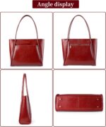 Blofinche Real Leather-based Purses for Ladies Giant Tote Shoulder Bag Rea... - Image 6
