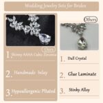 Hadskiss Jewellery Set for Girls, Necklace Dangle Earrings Bracelet Set ... - Image 4