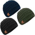 3-Pack Child Beanies for Boys, Women - Stretchy Knit Child Hats, Cute Ne... - Image 2