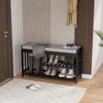 3-Tier Bamboo Shoe Rack Bench, Shoe Storage Organizer Bench, Entryway ... - Image 2