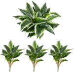 3PCS Synthetic Tropical Inexperienced Crops – 19.6" Pretend Hostas Outside Arti... - Image 2