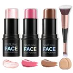 3PCS Cream Contour Stick Make-up Equipment Face Contour Highlighter Stick,Smo... - Image 2