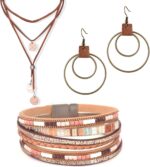 3PCS Western Jewellery for Girls Bohemian Set,Boho Classic Layered Neckl... - Image 2