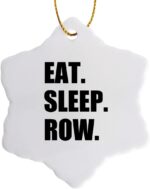 3dRose ORN_180434_1 Eat Sleep Row Enjoyable Present for Rowing Fans Rowe... - Image 2