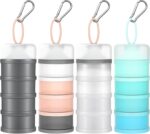 4 Pcs Protein Powder Container with Funnels Stand, 4 Stackable Protein... - Image 2