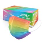 50Pcs Rainbow Printed Disposable Face Masks for Adults 3-ply Face Masks... - Image 2