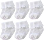6 &12 Pairs Toddler Toddler Child Children Flip Cuff Ruffle Cotton Socks - Image 2