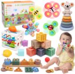 6-in-1 Montessori Child Toys 0-6 6-12 Months, Toddler Teething Toys Smooth... - Image 2