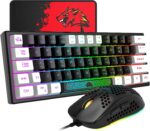 60% Gaming Keyboard and Mouse Combo Transportable Mini RGB Backlight Black ... - Image 2
