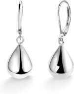 925 Sterling Silver Teardrop Leverback Earrings for Girls Women Waterd... - Image 2