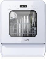AIRMSEN Moveable Countertop Dishwasher with 5L Water Tank, Mini Dishwa... - Image 2