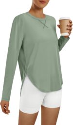 AUTOMET Lengthy Sleeve Exercise Tops for Girls Athletic UPF 50+ Solar Rash G... - Image 2
