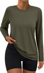 AUTOMET Ladies's Lengthy Sleeve Exercise Tops 2025 Fall Sports activities Solar Shirts S... - Image 2
