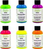 Angelus 4oz Neon Leather-based Paint 6 Pack Starter Package Set For Paint, Footwear... - Image 2