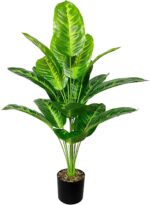 Synthetic Vegetation in Pots Giant Faux Tree Flooring Fake Tropical Vegetation D... - Image 2