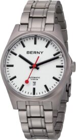 BERNY Automated Titanium Look ahead to Males 10ATM Waterproof Basic Males's ... - Image 2