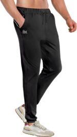 BROKIG Mens Gymnasium Jogger Pants Light-weight Tapered Slim Exercise Sweatpan... - Image 2