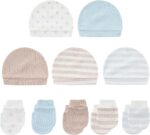 Child Hat and Mittens Set Cotton New child Child Hats Caps for Boys and Gi... - Image 2