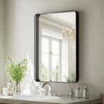 Rest room Mirror 20x30 inch, Black Attractive Deep Body Wall Mirror, Mod... - Image 2