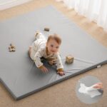 Blissful Diary Vegan Leather-based Child Play Mat, 50x50 Thicken Foam Cushion... - Image 2