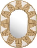 Briful Bohomain Wall Mirror Oval Ornamental Mirror Seagrass Wall-Mount... - Image 2