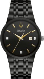 Bulova Males's Fashionable Gold Tone Stainless Metal 3-Hand Calendar Date Qua... - Image 2